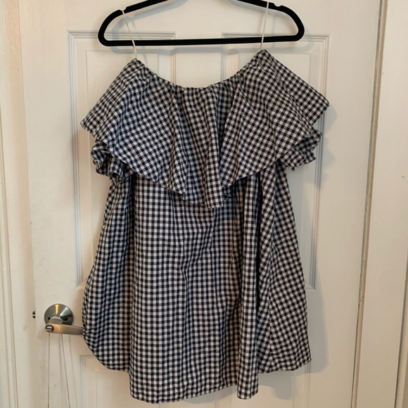 STRAPLESS DRESS XS FOR SALE PICNIC PATTERN BLACK - Picture 2 of 5